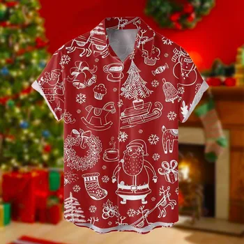 Muž Jeseň A V Zime, Vianočné Tému Shotr Rukáv Tričko Klope Všetky Tlače Vytlačené Jeden Módne Tričká Topy Vintage Dovolenku