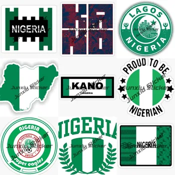 Nigéria Obtlačky Vinyl Lagos Nigeria Cestovné Znak Samolepky Vyrobené v Enugu Nigéria Nálepky na Auto Truck Okno Nárazníka Camping