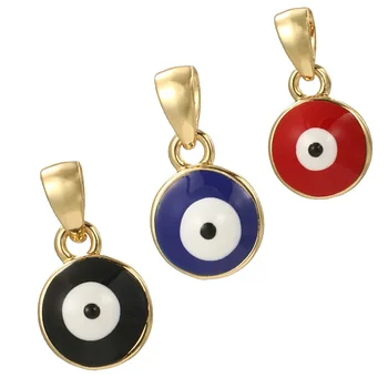 České Gotický Zlo Blue Eye zobrazili kľúčové tlačidlá pre Šperky Uskutočňovanie Dodávok Diy Náušnice Náramok, Náhrdelník Zlatá Farba Dijes