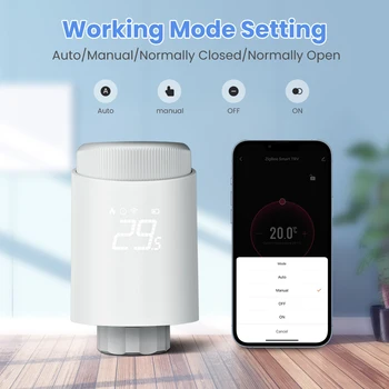 Tuya Zigbee Wifi Termostat Smart Termostatické Hlavice Radiátorový Ventil, Programovateľné TRV Termostatické Hlavice s Alexa Domovská stránka Google