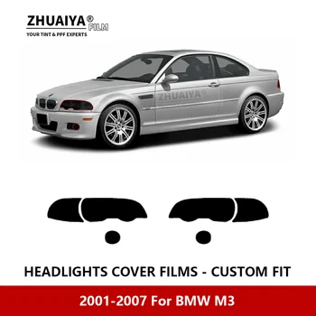 Pre BMW M3 2001-2007 Auto Exteriéru Svetlometu Anti-scratch PPF precut Ochranný film Opravy film Auto samolepky Príslušenstvo
