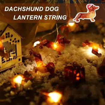 Jazvečík Dekor String Svetlá Víla String Lampy Napájaný z Batérií Pre Vonkajšie Vianočné Záhrada Street Dekorácie Svetla 30 M 3 N6A8